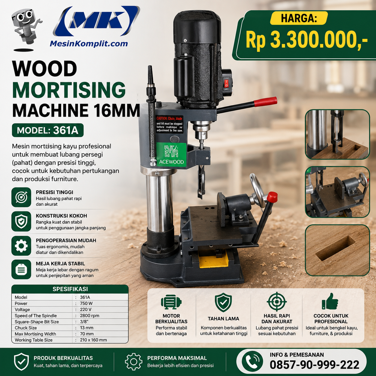 Mesin Bobok Kayu (PWT-065...